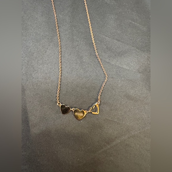 Coach Rose Gold Heart Charm Necklace - Picture 15 of 15